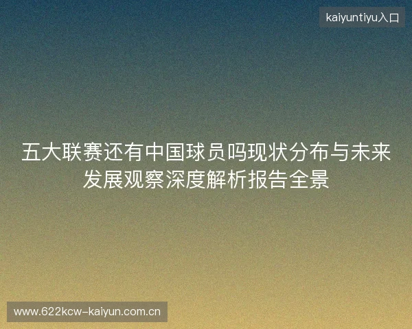 五大联赛还有中国球员吗现状分布与未来发展观察深度解析报告全景 五大联赛还有中国球员吗现状分布与未来发展观察深度解析报告全景